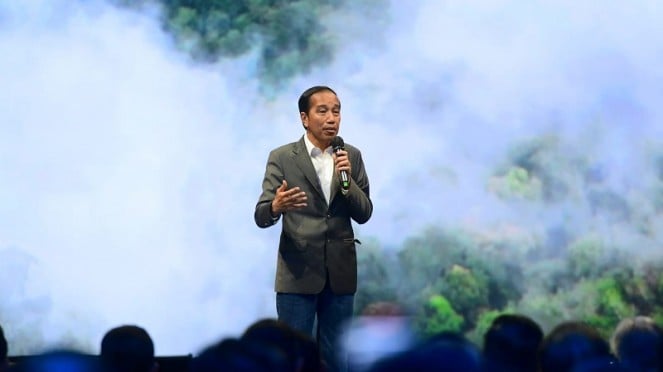 Jokowi di acara bertajuk Ibu Kota Nusantara Sejarah Baru Peradaban Baru
