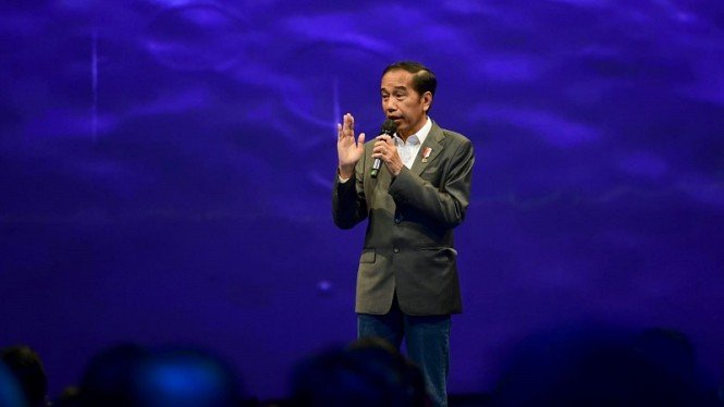 Jokowi di acara bertajuk 'Ibu Kota Nusantara: Sejarah Baru Peradaban Baru'