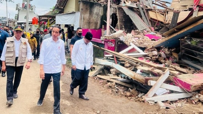 Presiden Jokowi tinjau langsung episentrum dan lokasi terparah gempa Cianjur