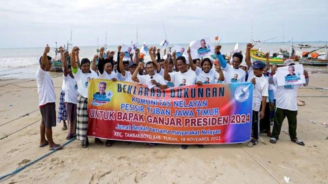 Komunitas Nelayan di pesisir Tuban, Jatim dukung Ganjar Pranowo jadi presiden