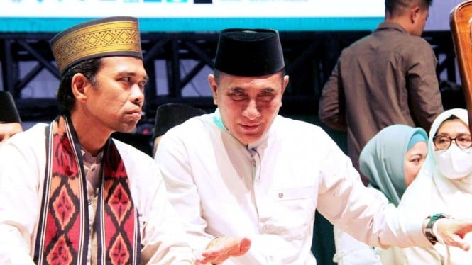 Gubernur Sumut, Edy Rahmayadi menghadiri Tabligh Akbar bersama Ustaz Abdul Somad