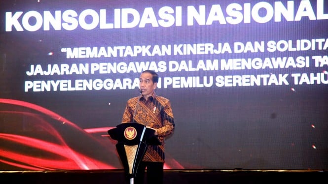 Presiden RI Jokowi di acara Konsolidasi Nasional Bawaslu RI