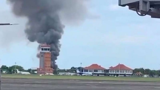 Viral di media sosial Bandara Ngurah Rai disebut kebakaran