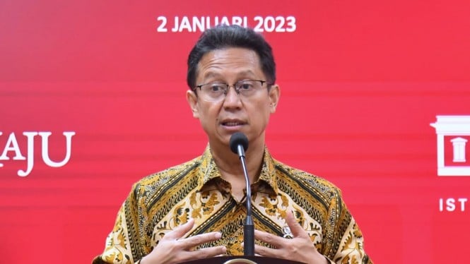 Menteri kesehatan RI Budi Gunadi Sadikin di Istana Kepresidenan, Jakarta