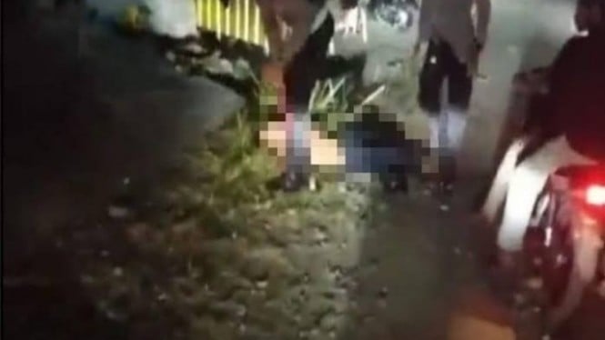 Tangkapan layar video aksi kekerasan Polisi di Luwu Timur terhadap remaja.
