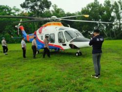 Helikopter Rombongan Kapolda Jatim Mendarat Darurat di Tulungagung