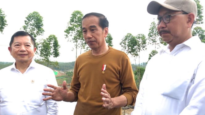 Presiden Jokowi di kawasan IKN Nusantara