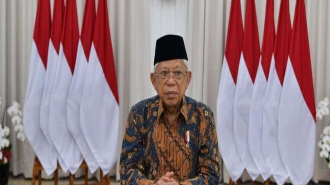 Wakil Presiden Ma'ruf Amin memberikan ucapan selamat HUT ke-77 TNI AU.