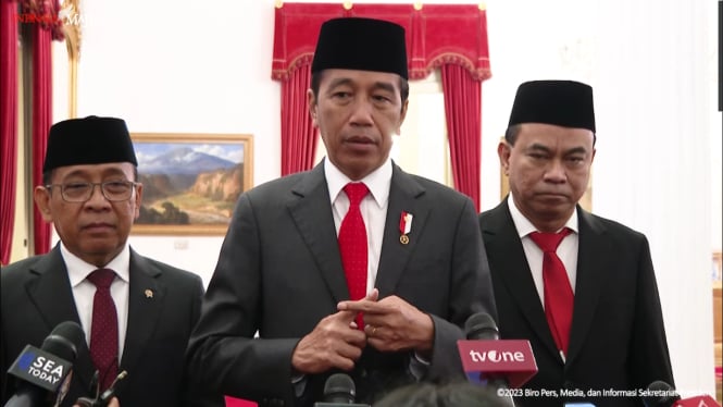 Presiden Joko Widodo usai melantik Budi Arie sebagai Menkominfo